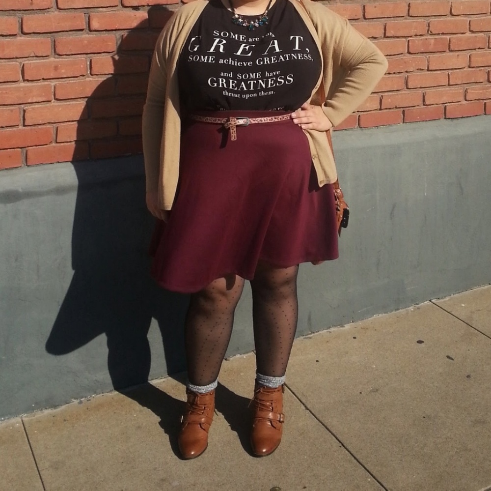 Plus size skater skirt